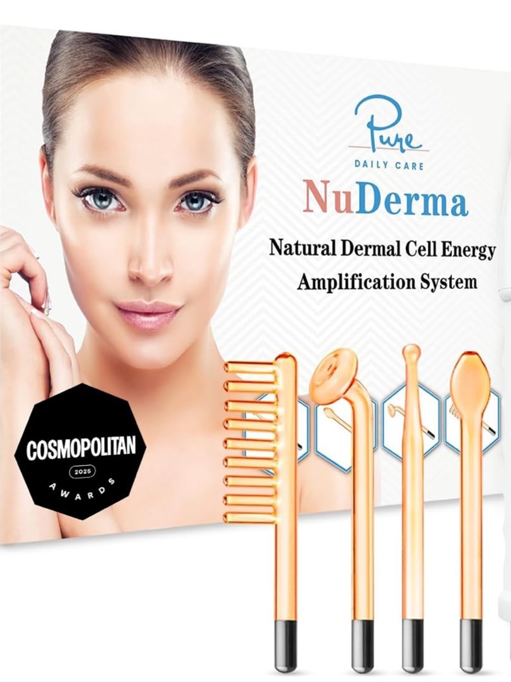 Pure Daily Care NuDerma Facial Dermal Cell Energy Tools - Rose Gold Set